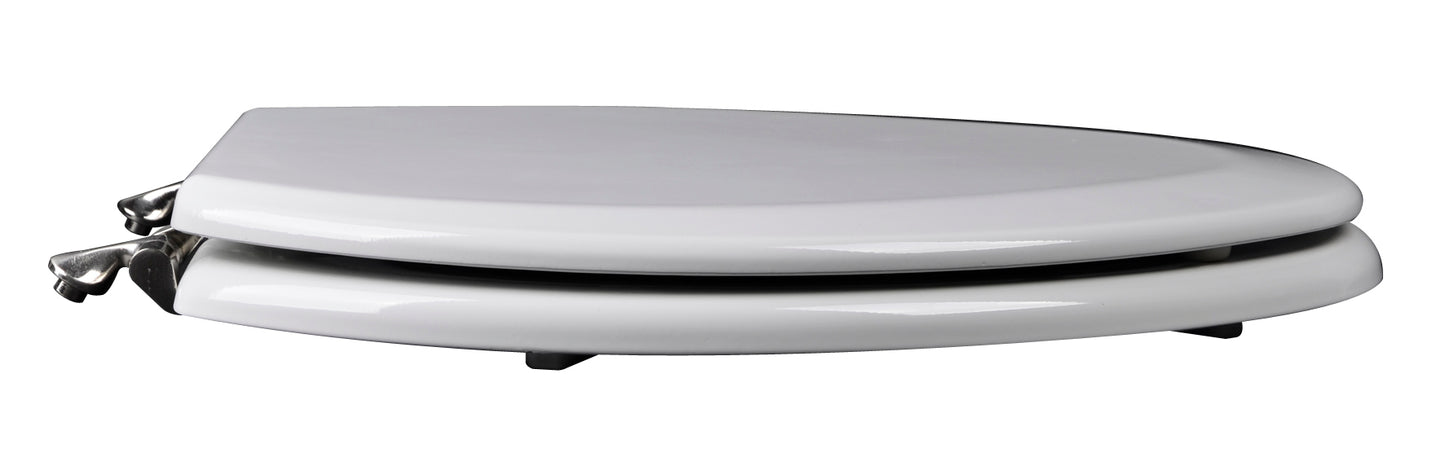 Molded Wood Residential Model 1C3E4-00BN with Brushed Nickel Hinges = Carton of 3 Seats