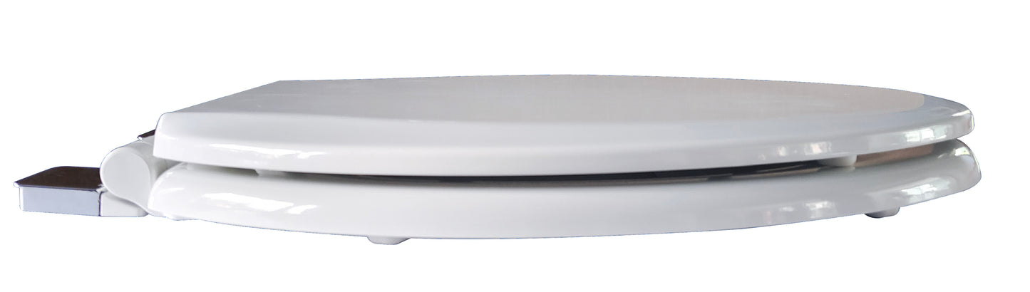 Wood - Residential Slow Close Model 1C3E6-00CH with Release 'n' Clean Chrome Hinge - Carton of 3 Seats