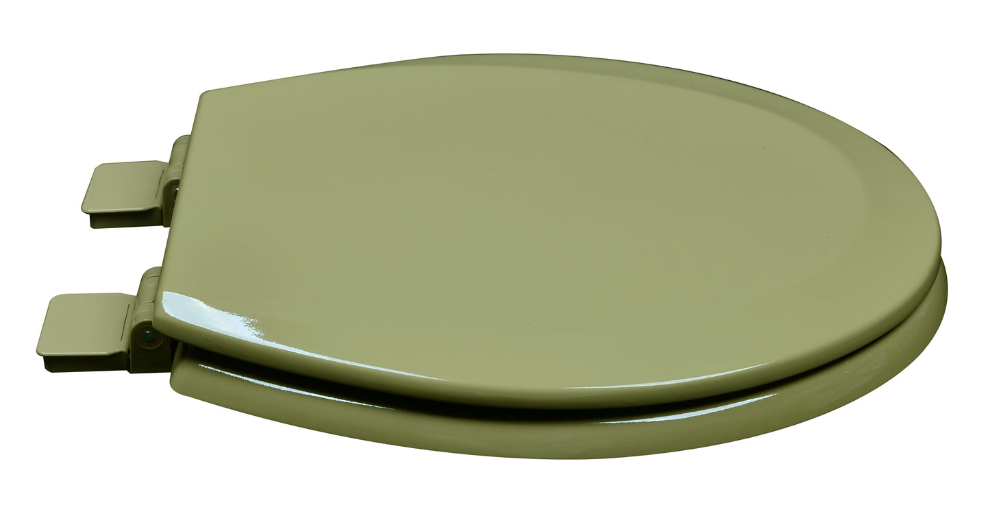 Wood - Round Model 1C3R3-58 Residential Molded Wood Seat w/Closed Front Cover - Carton of 3 Seats