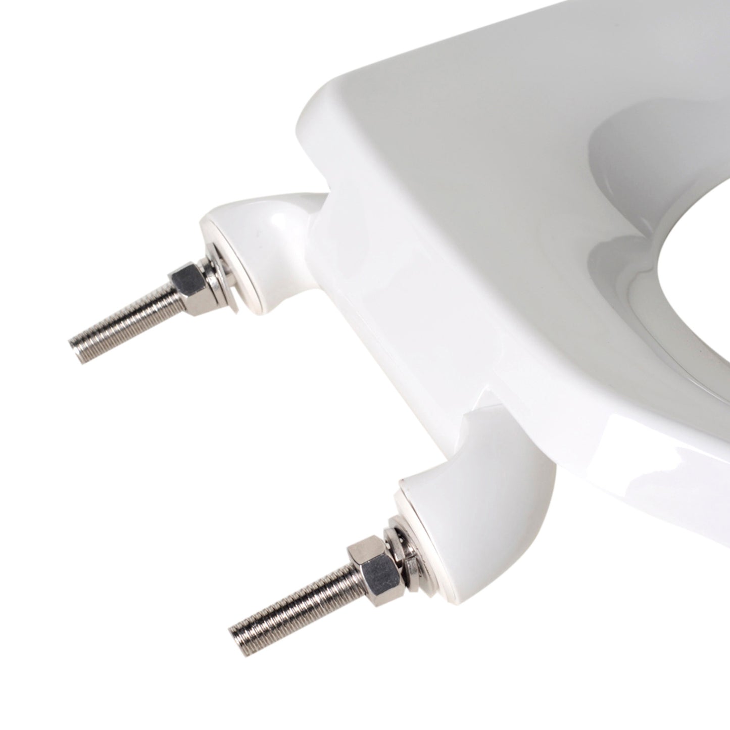 Heavy Duty Commercial Plastic - Elongated Model 421SSC-00AM Open Front Less Cover with Antimicrobial Seat