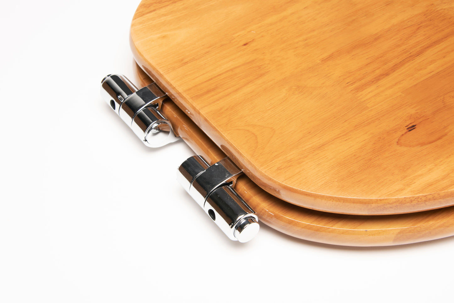 Natural Wood - Round Designer Oak Finish 5B2R5-17CH Slow Close with Chrome Hinge