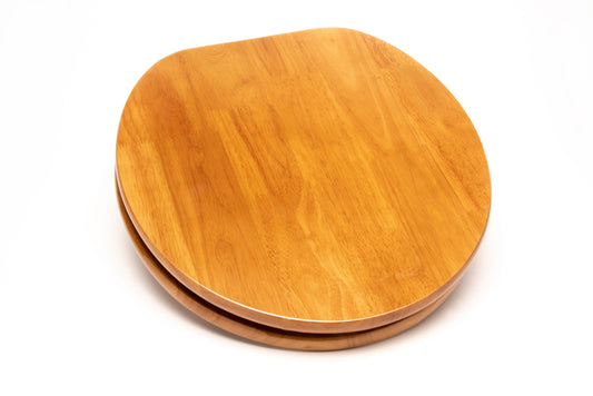 Natural Wood - Round Designer Oak Finish 5B2R5-17CH Slow Close with Chrome Hinge