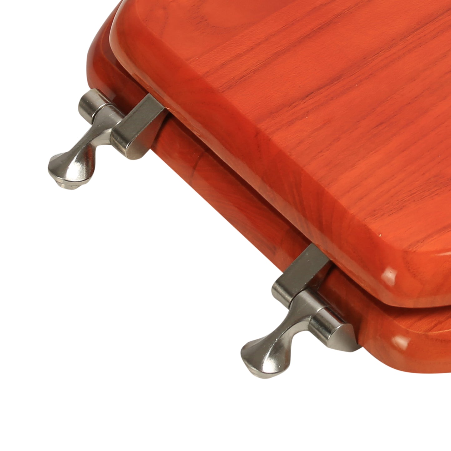 Natural Wood - Elongated Designer Cherry Finish 5B3E3-15BN with Brushed Nickel Metal Hinge