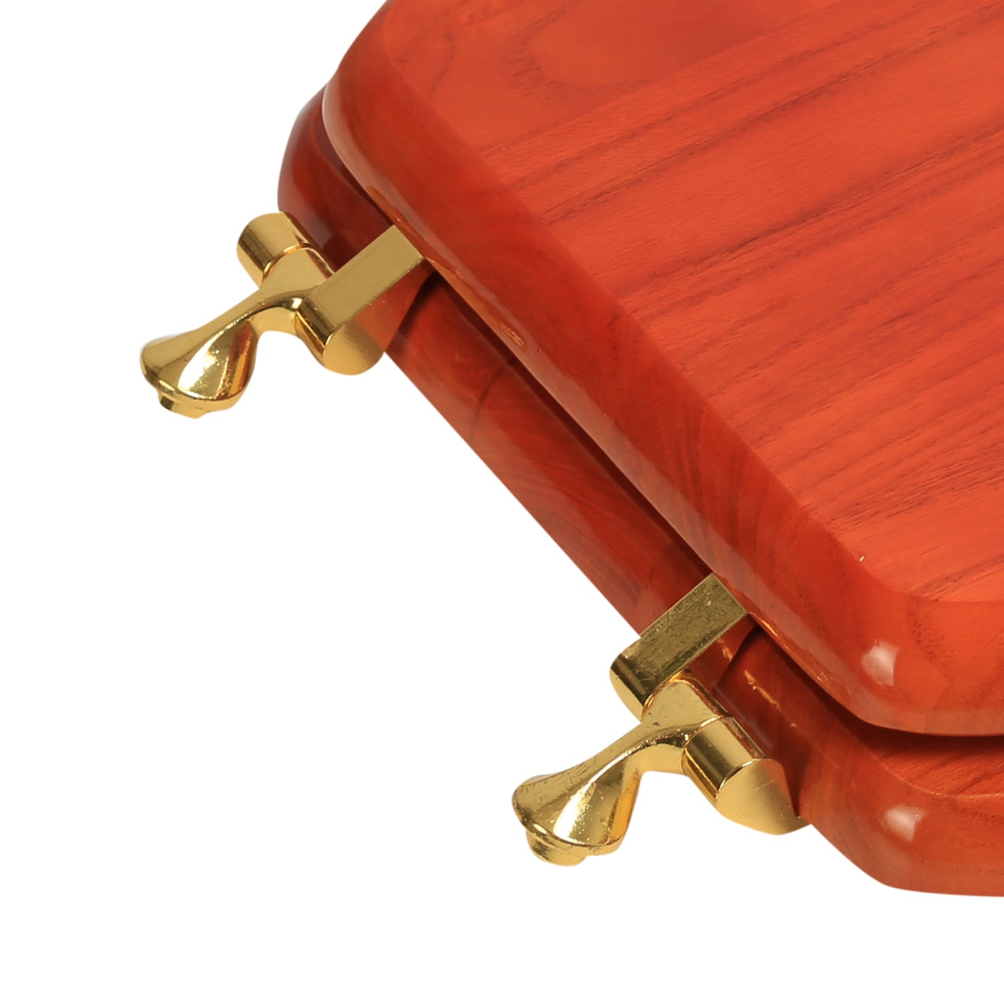 Natural Wood - Elongated Designer Cherry Finish 5B3E3-15BR with Brushed Nickel Metal Hinge