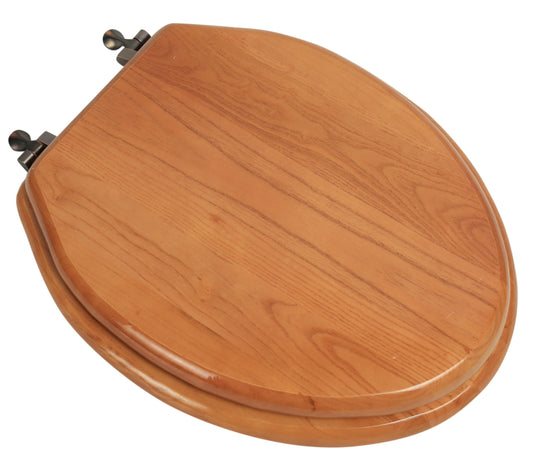 Natural Wood - Elongated Designer Oak Finish 5B3E3-17OB with Oil Rubbed Bronze Metal