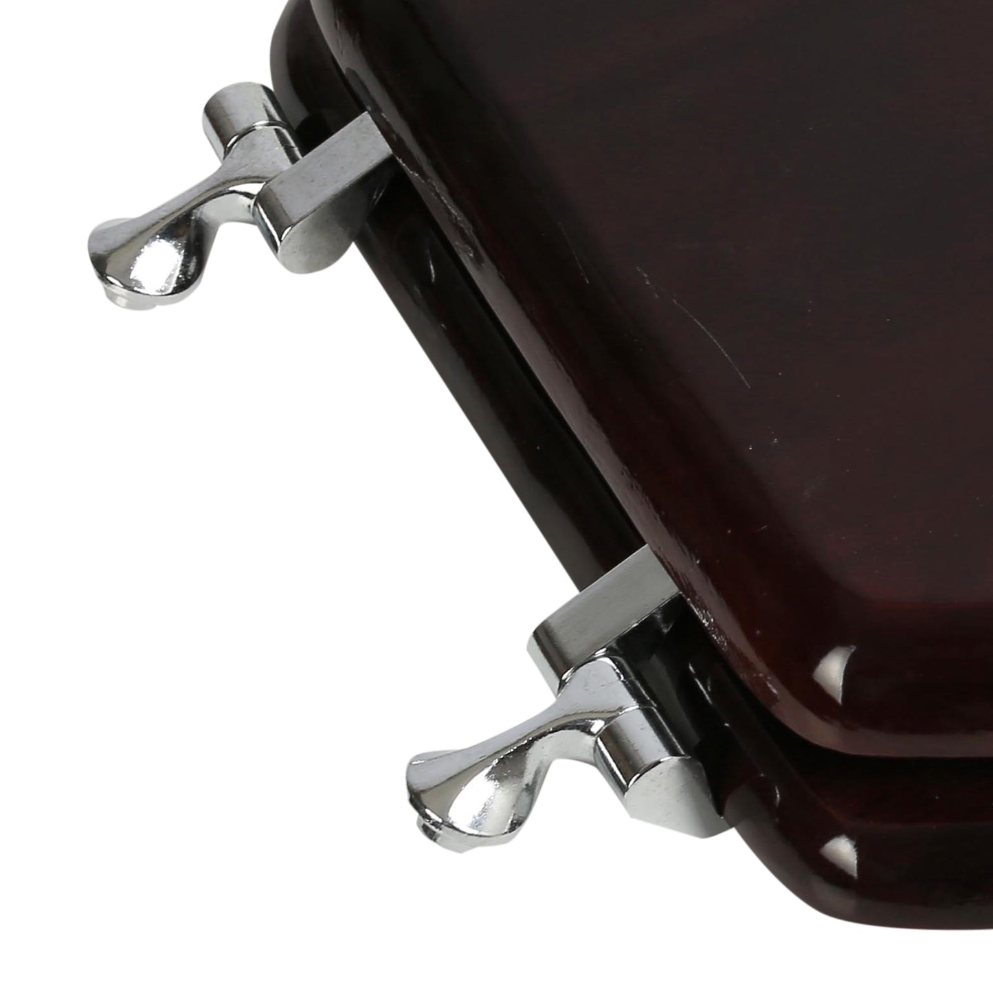 Natural Wood - Elongated Designer Classic Mahogany Finish 5B3E3-16CH with Chrome Metal Hinge