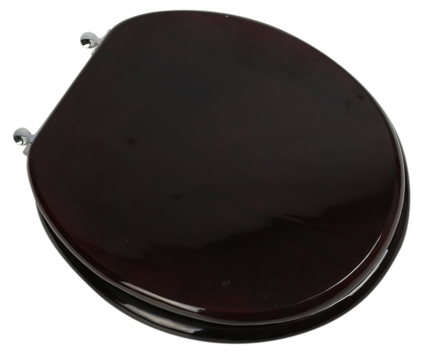 Natural Wood - Round Designer Classic Mahogany Finish 5B3R3-16CH with Chrome Metal Hinge - Carton of 4 Seats