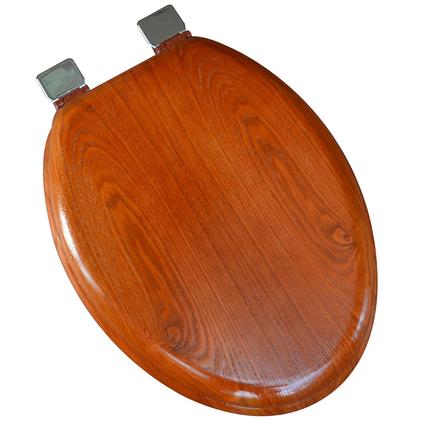 Natural Wood - Elongated Decorative American Red Cherry Finish 5C3E1-15CH with Chrome Release'n'Clean Hinge - Carton of 3 Seats