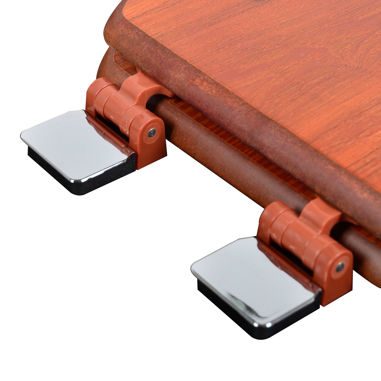 Natural Wood - Round Designer Cherry Finish 5B3R3-15CH with Chrome Metal Hinge