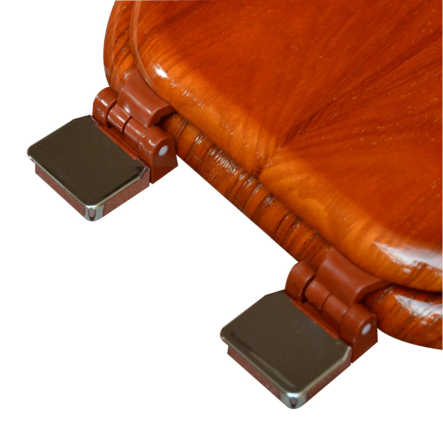 Natural Wood - Round Decorative Red Cherry Finish 5C3R1-15CH with Chrome Release'n'Clean Hinge