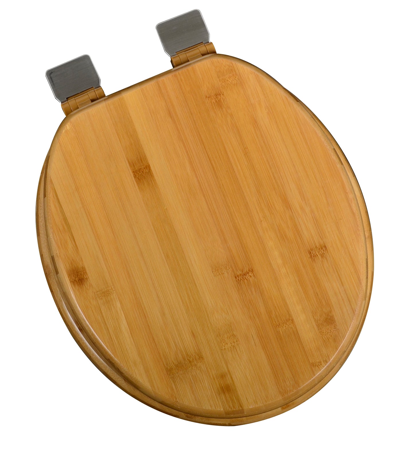 Natural Wood - Round Decorative Bamboo Wood with Rattan Finish 5C3R1-20BN with Brushed Nickel Release'n'Clean Hinge