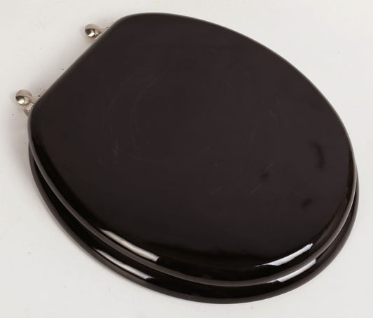 5B3R3-18BN Crtn of 5 Seats: Natural Wood - Round Designer Cherry Finish with Brushed Nickel Metal Hinge